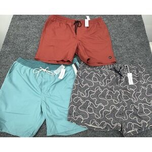 Lot of 3 - Outerknown Men's XL Board Shorts Swim Trunks Outdoor Surf • NEW